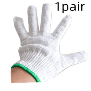 White Breathable Hand Fitted Labor Protection Gloves