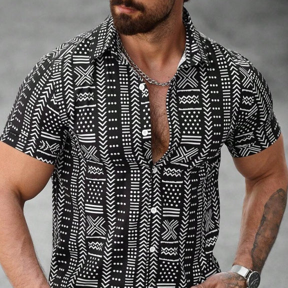 Men's Shirt 3D Printing Stitching Cartoon