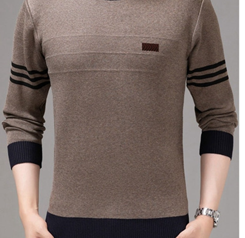 Autumn Men's Thick Knitted Sweaters For Middle-aged