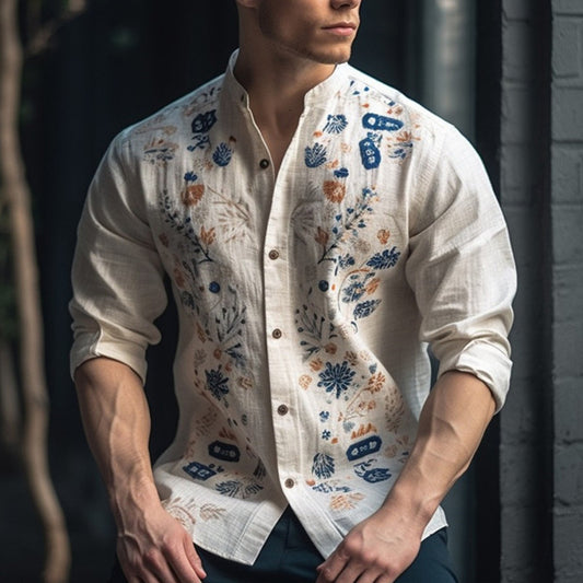 Men's Long-sleeved Shirt Printing E-commerce Loose