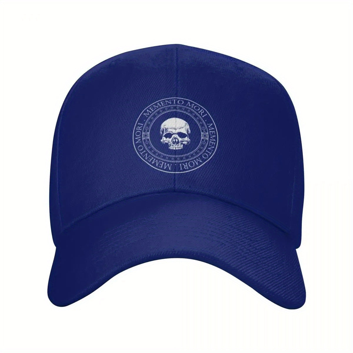 1pcMemento Mori III - Memento Mori Art - Skeleton Skull Logo - Latin Phrase Quotes Baseball Cap hats for men Men Caps Women's