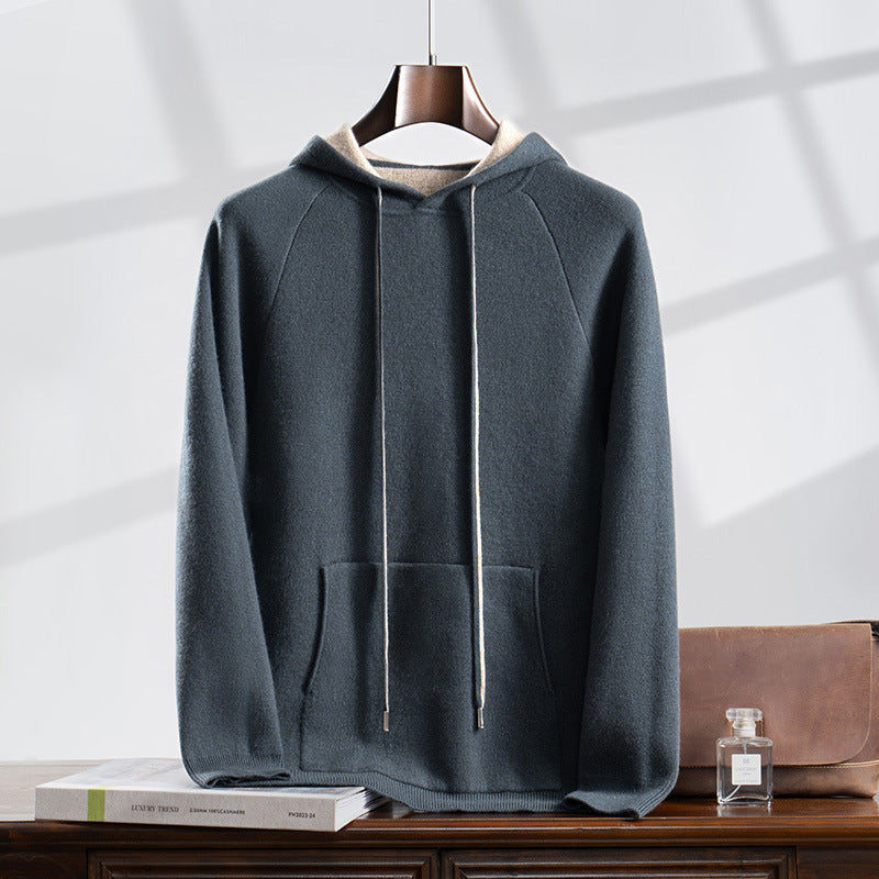 Fall Winter Men Pure Cashmere Sports Sweater
