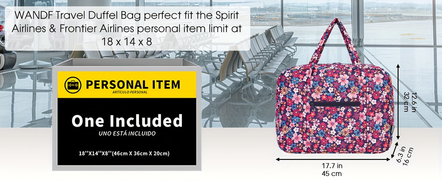 Travel Duffel Bags For Women And Girls Waterproof Gym Bag Laptop Carry-On Luggage Weekend Travel Organizer 25L