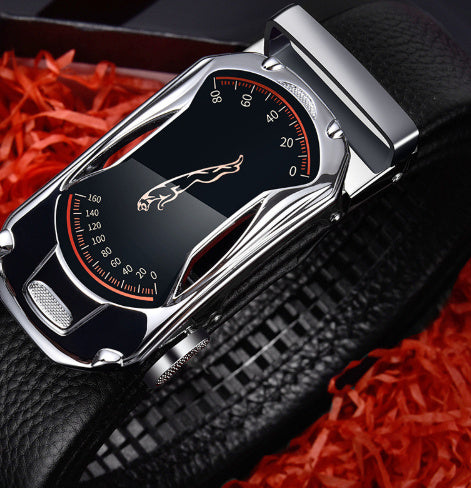 Men's leather belt