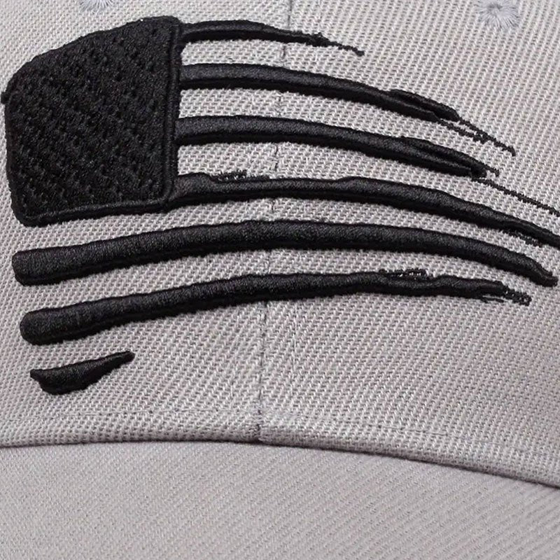 2pcs Patriotic American Flag Embroidered Baseball Caps - Breathable, Adjustable Trucker Hats for Outdoor Activities, Golf, Fishing & Travel, American Flag Hat