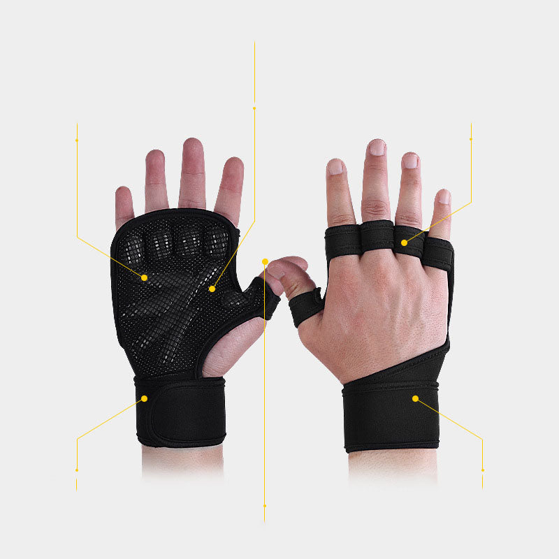 Hand Holding Silicone Thick Sponge Fitness Gloves
