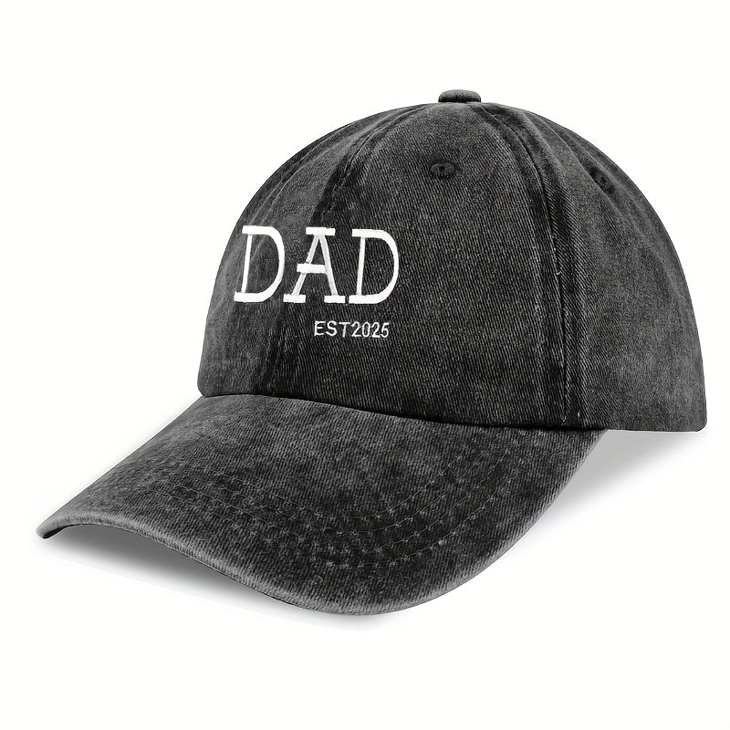 2pcs "Dad and Mom Est 2025" Hats - Adjustable Baseball Caps for New Parents, Perfect Gift for Pregnancy Announcement, Father's Day, Mother's Day