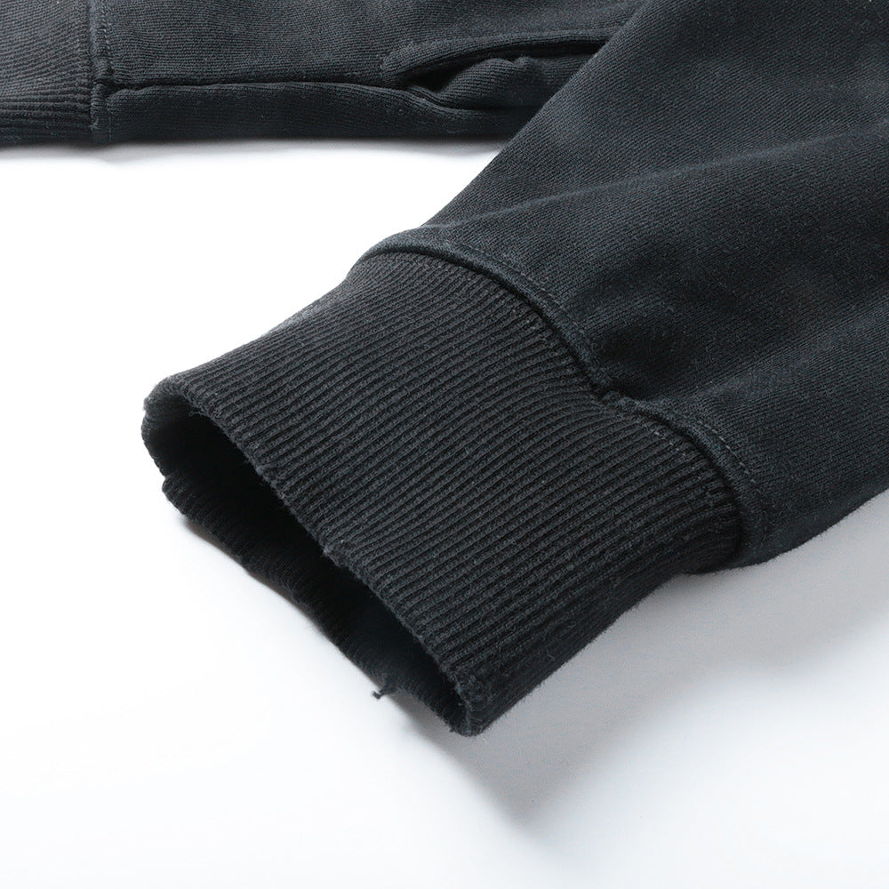 Solid Color Blank Hooded Sweater For Men