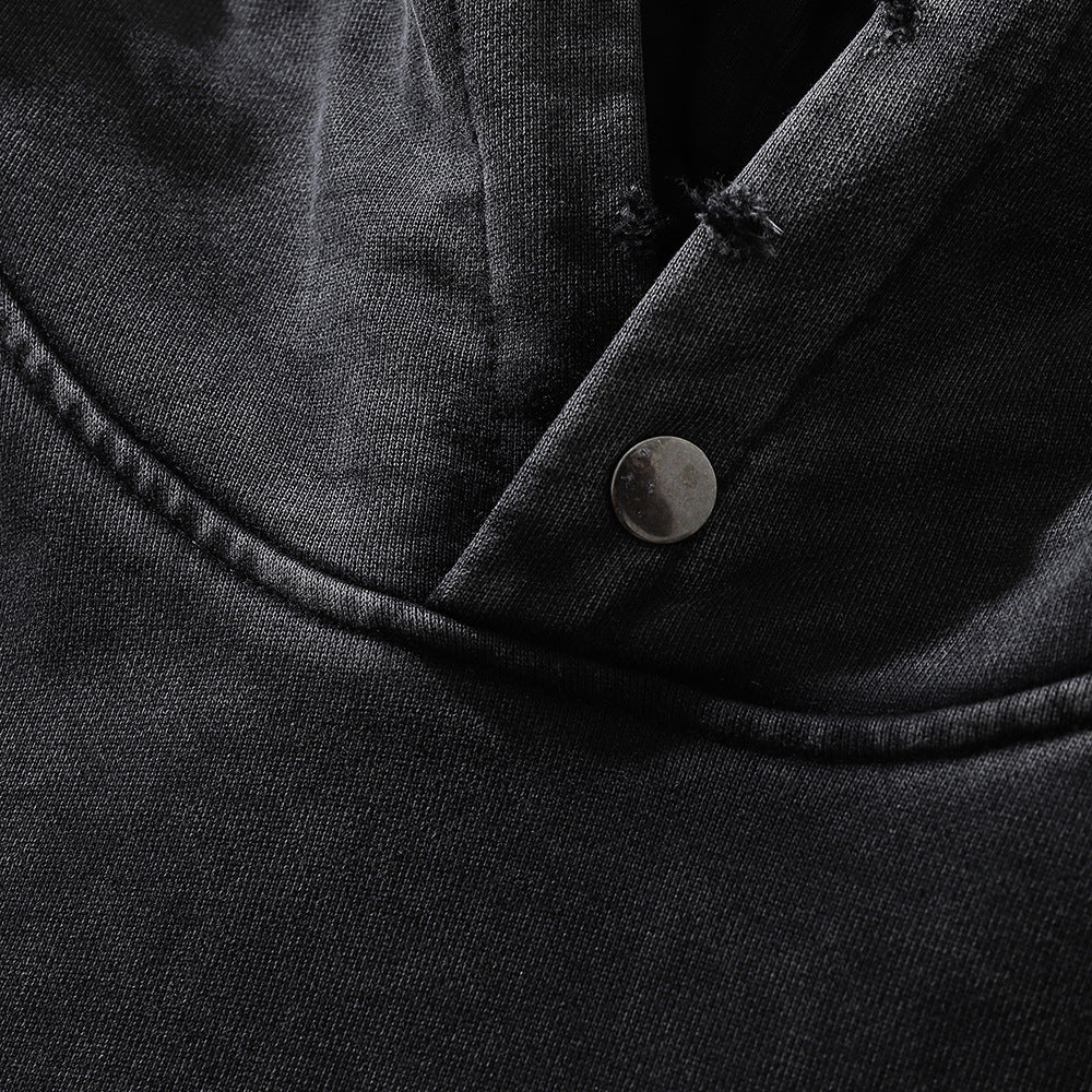 Rose Washed Hooded Sweater For Men