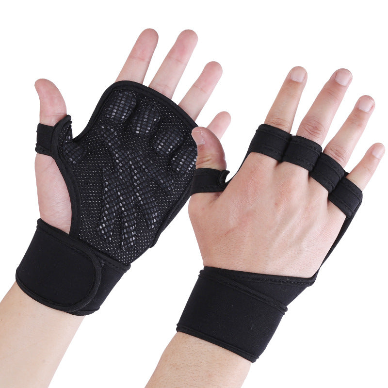 Hand Holding Silicone Thick Sponge Fitness Gloves