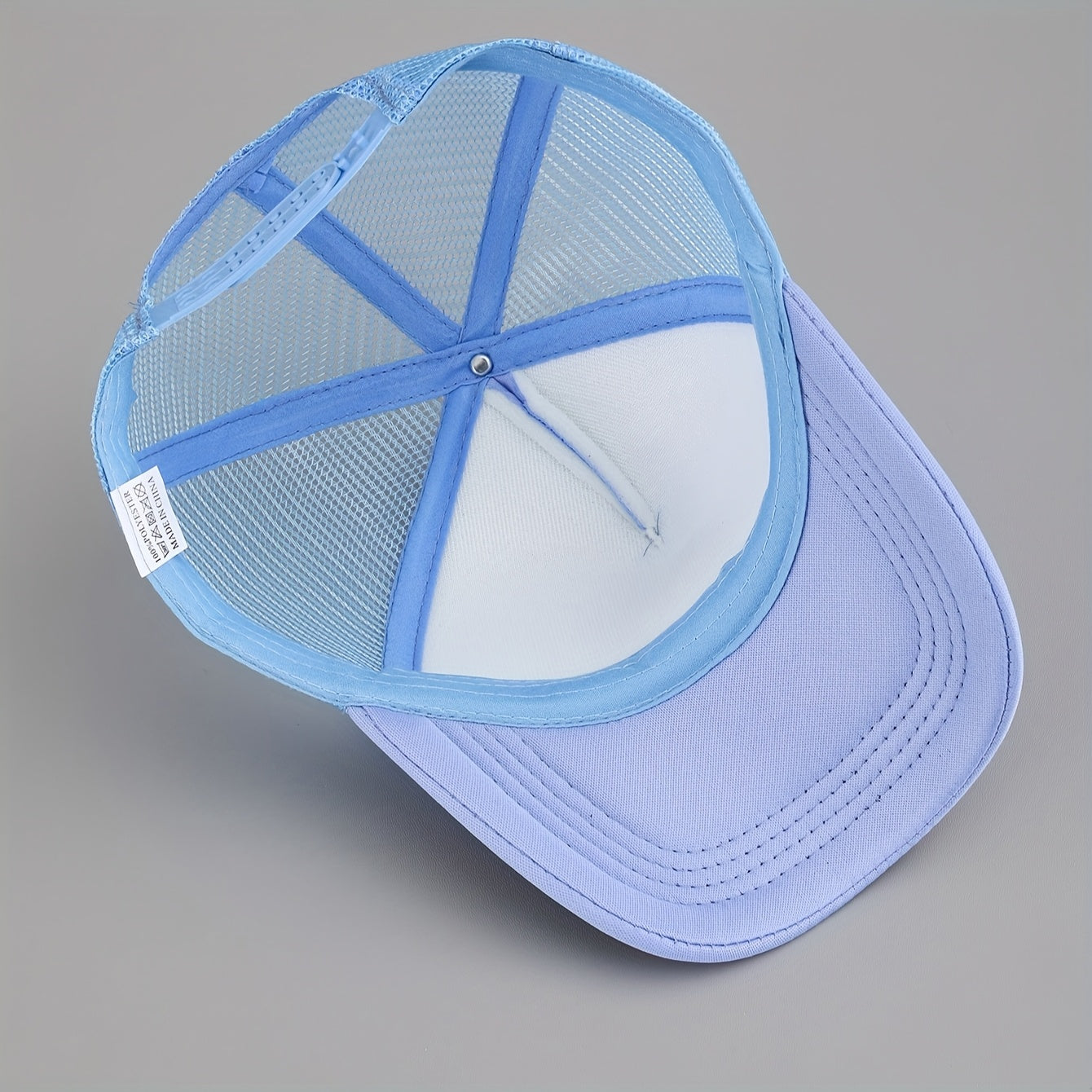 Cute Bear Graphic Baseball Caps - Adjustable, Sun-Protective, Breathable Mesh Summer Hats for Women, Light Blue, Red, Black, White, Pink, Hand Washable Polyester, Summer Headwear | Playful Accessory | Knitted Texture