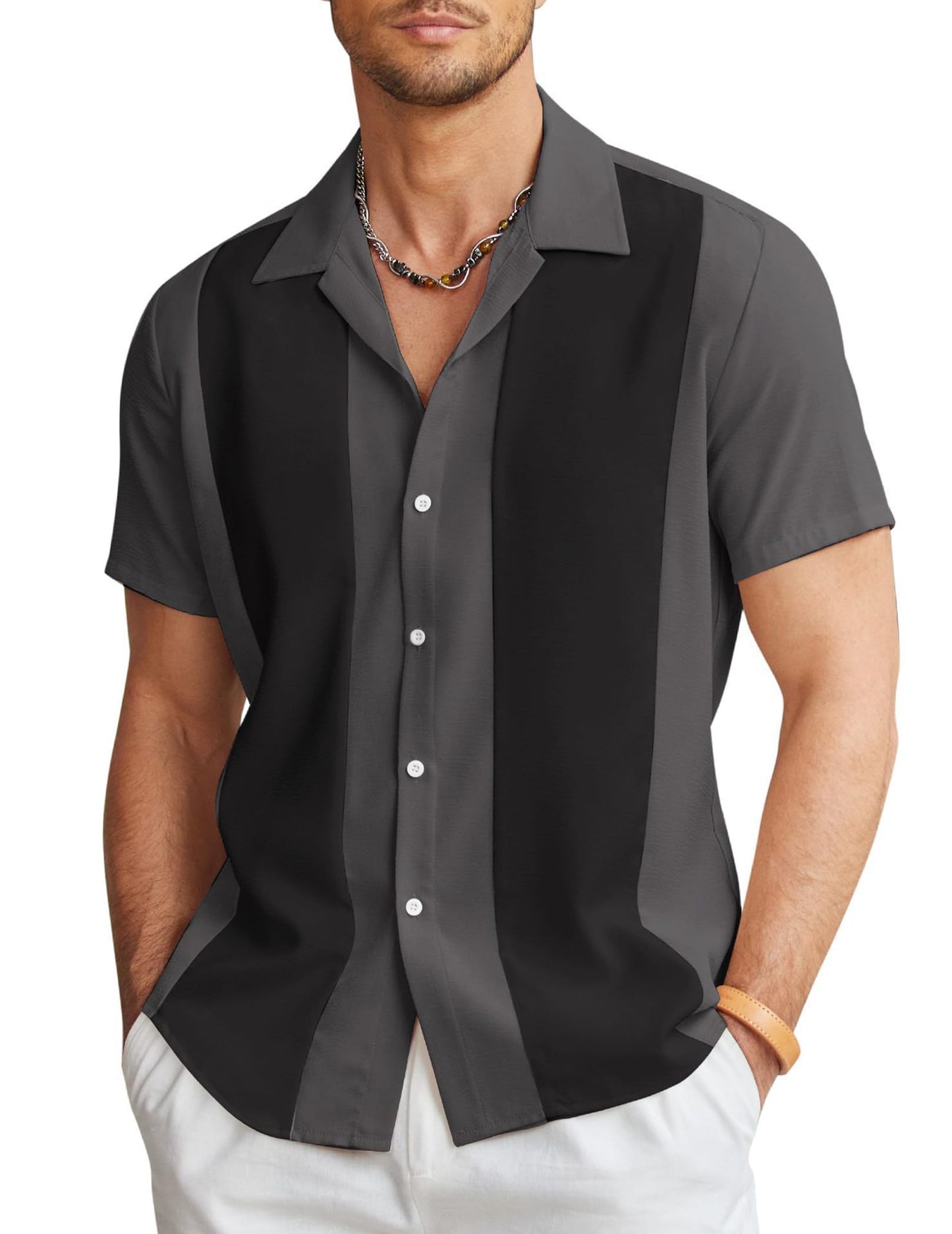 Men's Shirt Versatile New Fashion Trendy Hawaiian Short Sleeve