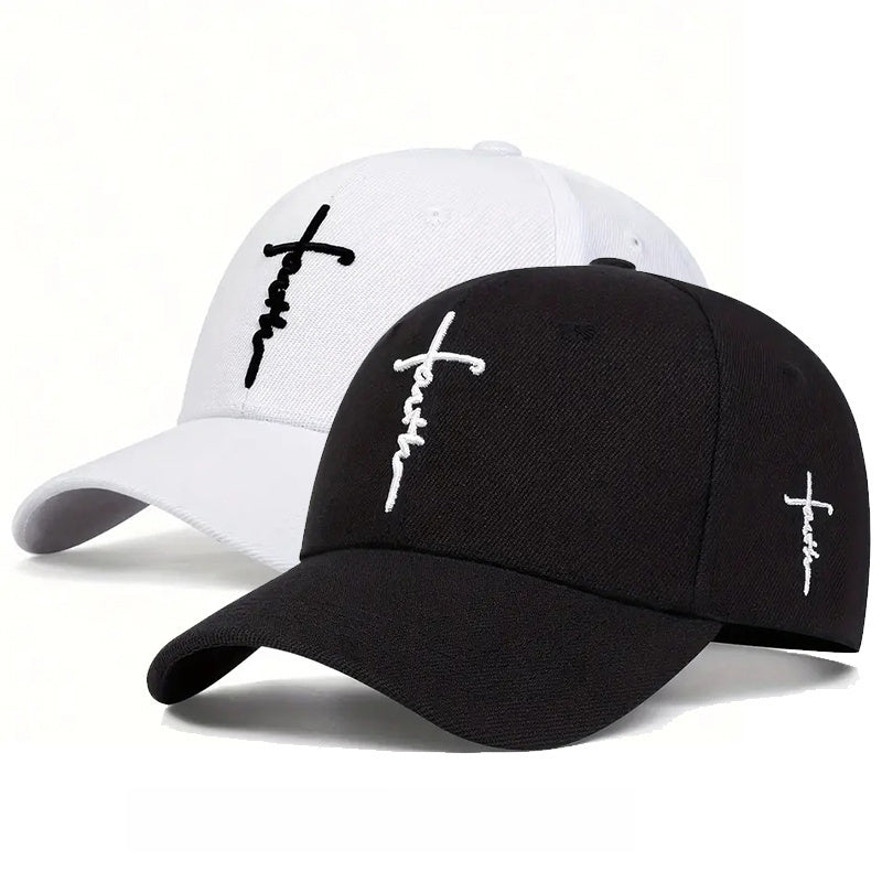 2-pack Unisex Baseball Caps, Stylish Cross Embroidered Duckbill Caps, Lightweight And Comfortable Baseball Caps, Suitable For Outdoor Sports And Casual Wear