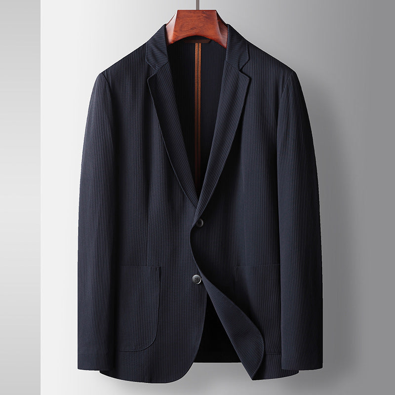 Young And Middle-aged Solid Color Stretch Suit Jacket