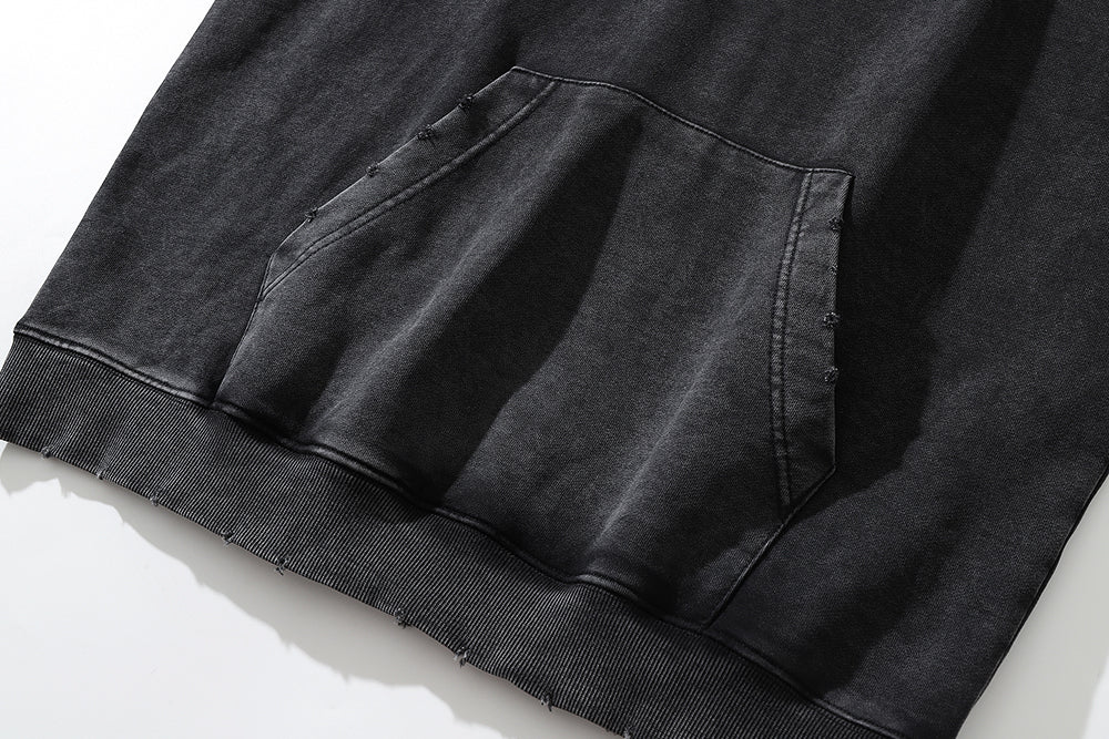 Rose Washed Hooded Sweater For Men