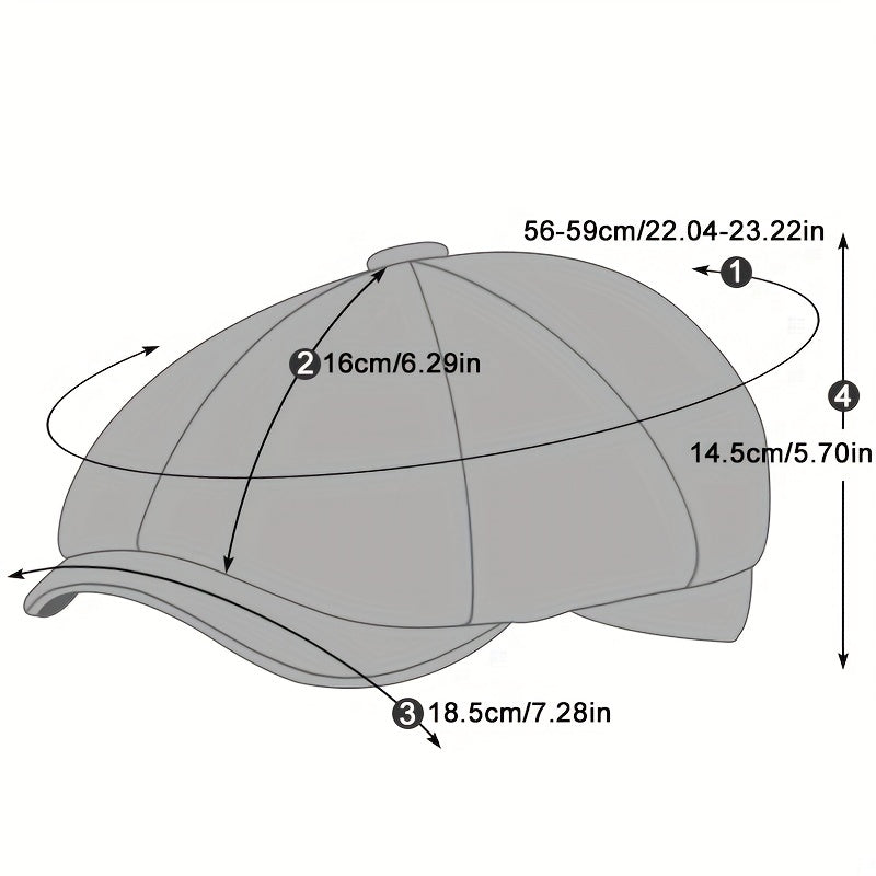 Newsboy Caps Polyester Mature Woven For Men And  Women