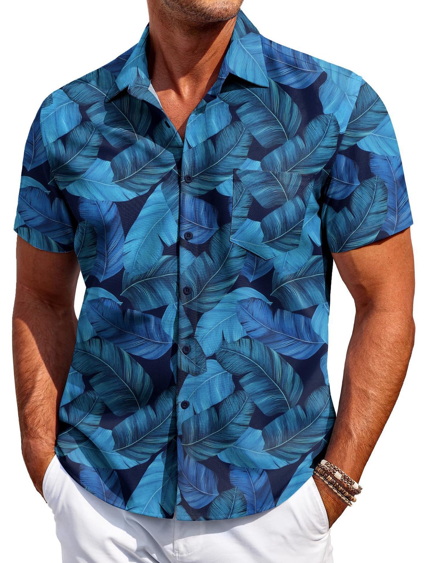 Men's Shirt Versatile New Fashion Trendy Hawaiian Short Sleeve