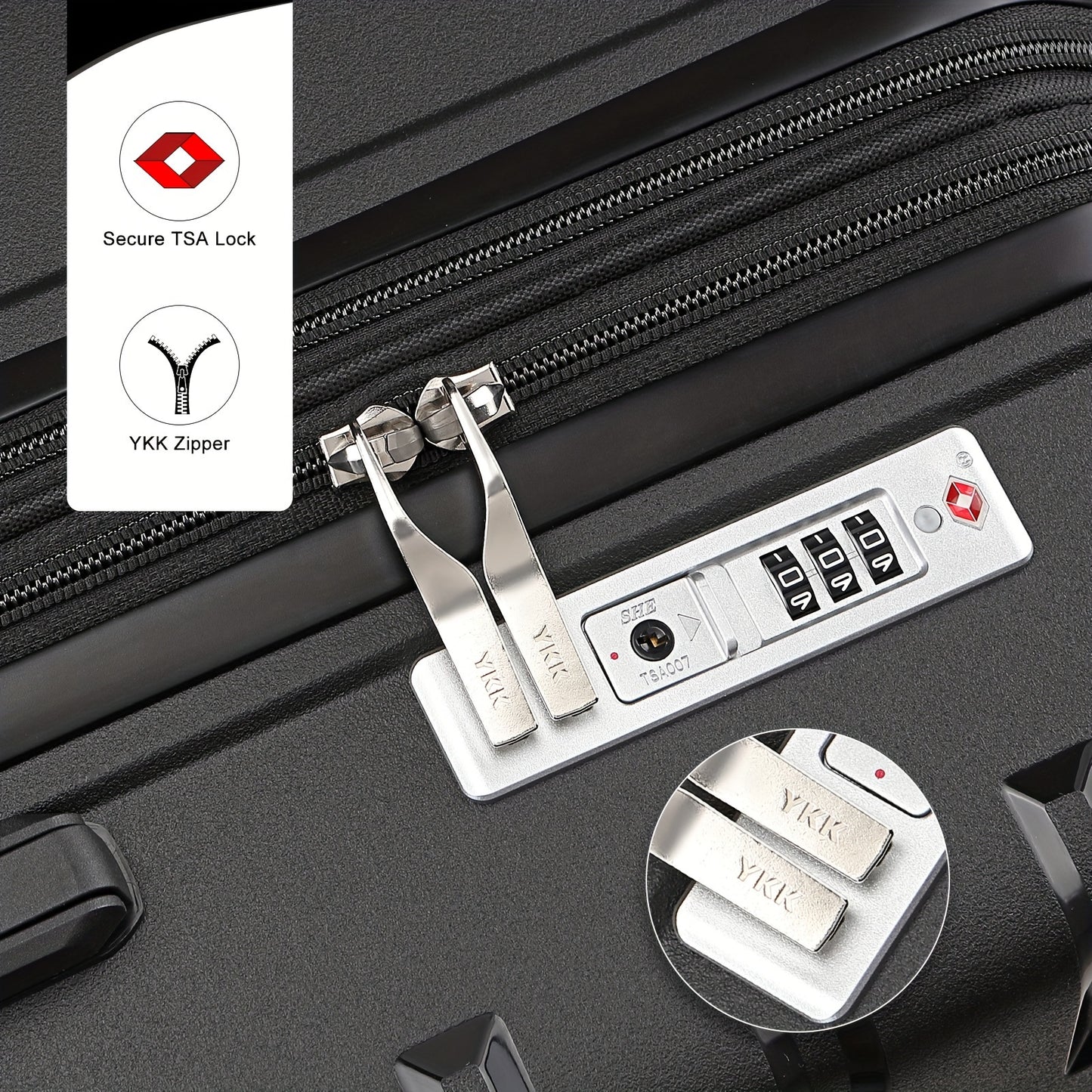 Somago Expandable Luggage Sets (20/24/28) 3 Pieces Travel Suitcases Hardside Polypropylene Material Lightweight Suitcase Set With Spinner Wheels YKK Zippers TSA Lock With 6 Pcs Packing Cube