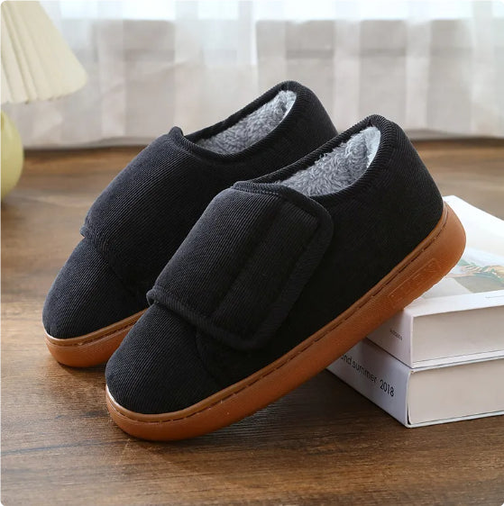 Large Opening Warm Cotton Slippers Bag Heel For Men And Women