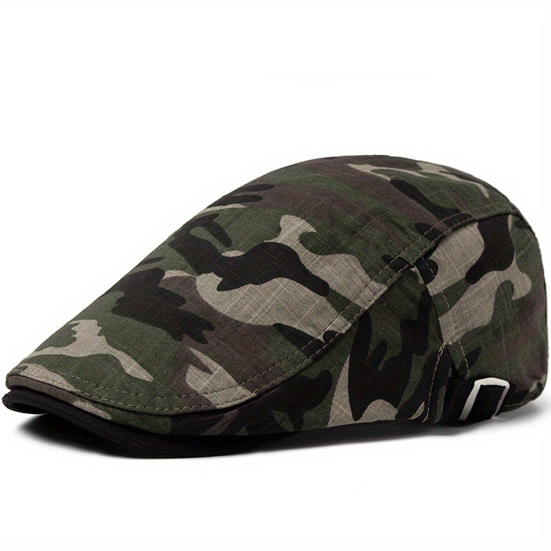 Fashionable Camouflage Beret for Men and Women - Soft, Lightweight Newsboy Cap for Spring, Summer, Autumn - Outdoor Casual Hat, Thin, Caps
