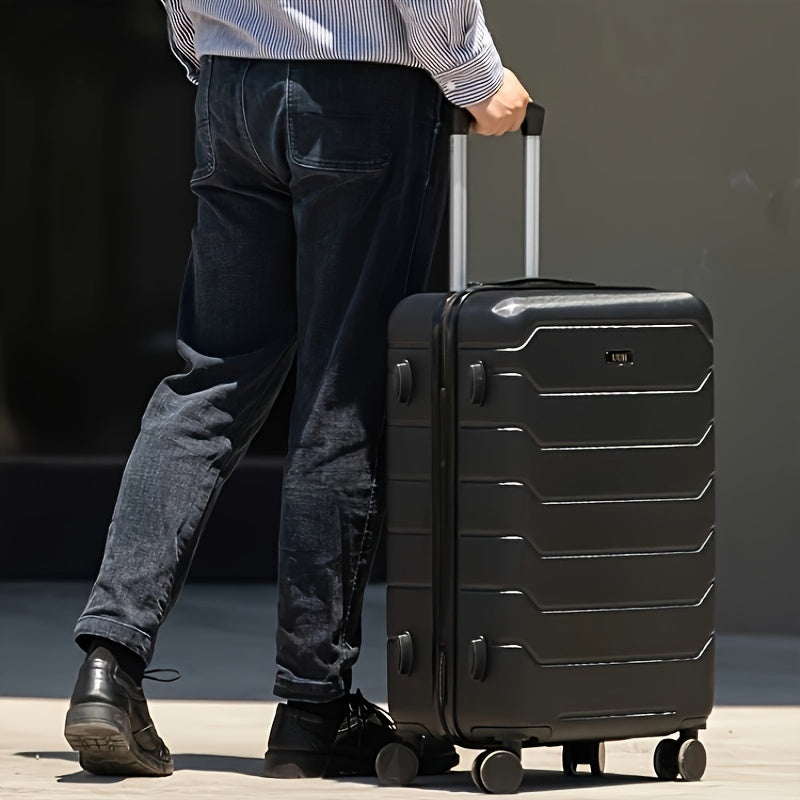 3-Piece Travel Set, ABS Hardshell Luggage With Combination Lock, Spinner Wheels, And Telescoping Handle, Perfect For Different Travel Needs