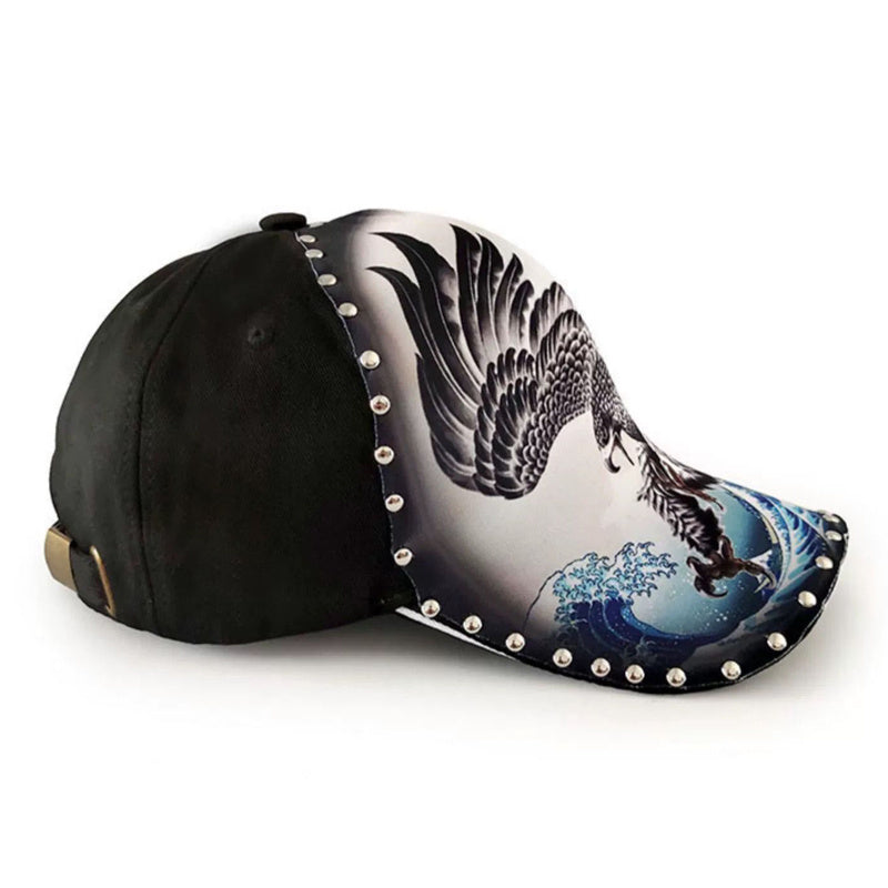 Bold Eagle cap trucker hat, hats snapback,hats for men and women,for summer,baseball caps, flat brimmed cap duck tongue cap, travel, daily sunscreen cap, hats golf cubs,party available