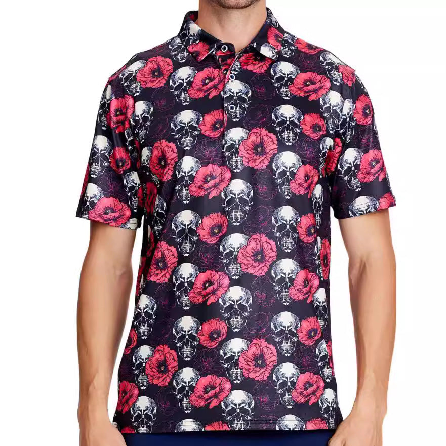 3D Printing European And American Men's Short Sleeve