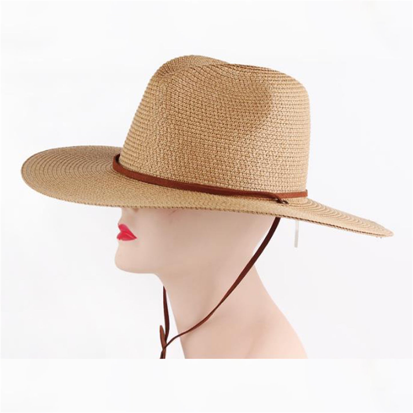 Men Women Panama Hat Wide Brim Straw Sun Hat Sun Protection Beach Caps for Travel Camping Hiking Outdoor