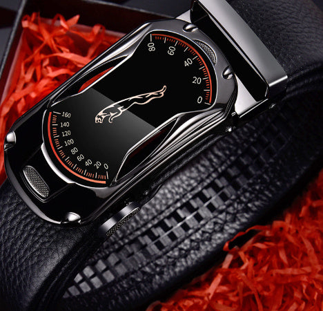Men's leather belt