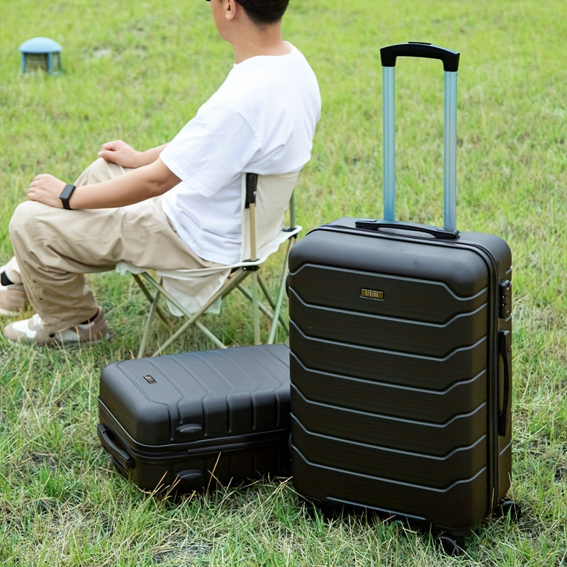 3-Piece Travel Set, ABS Hardshell Luggage With Combination Lock, Spinner Wheels, And Telescoping Handle, Perfect For Different Travel Needs