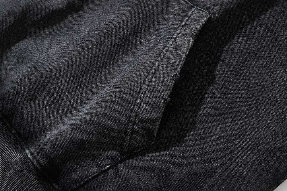 Rose Washed Hooded Sweater For Men
