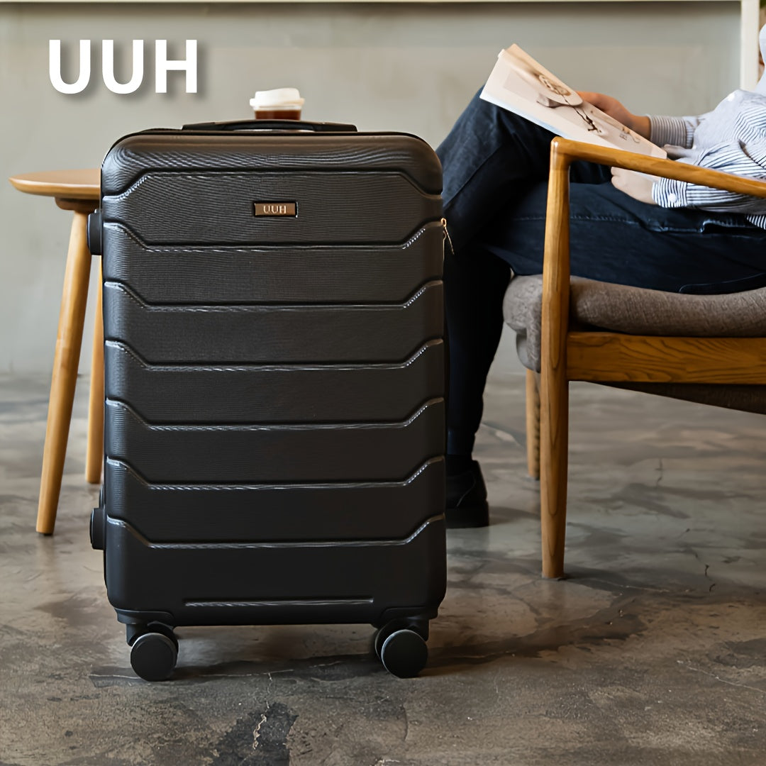 3-Piece Extra-Large Capacity Durable ABS Hardshell Luggage Set - Smooth-Glide Spinner Wheels, Telescopic Handle, Perfect for Frequent Travelers and Family Vacations with Stress-Free Organization and Long-Lasting Durability