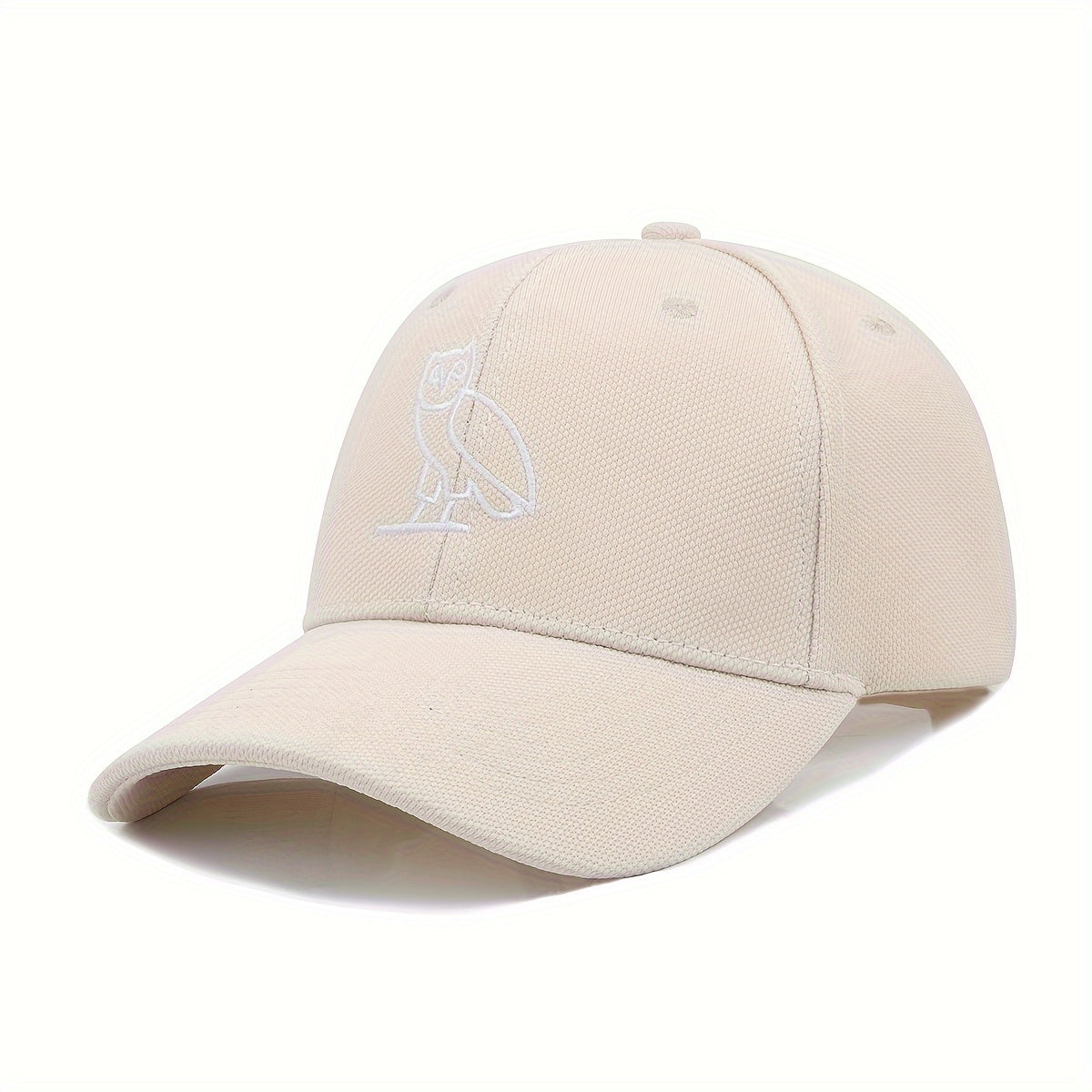 Owl Embroidered Baseball Caps Simple Curved Brim Dad Hat Summer Adjustable Size Sunshade Hat