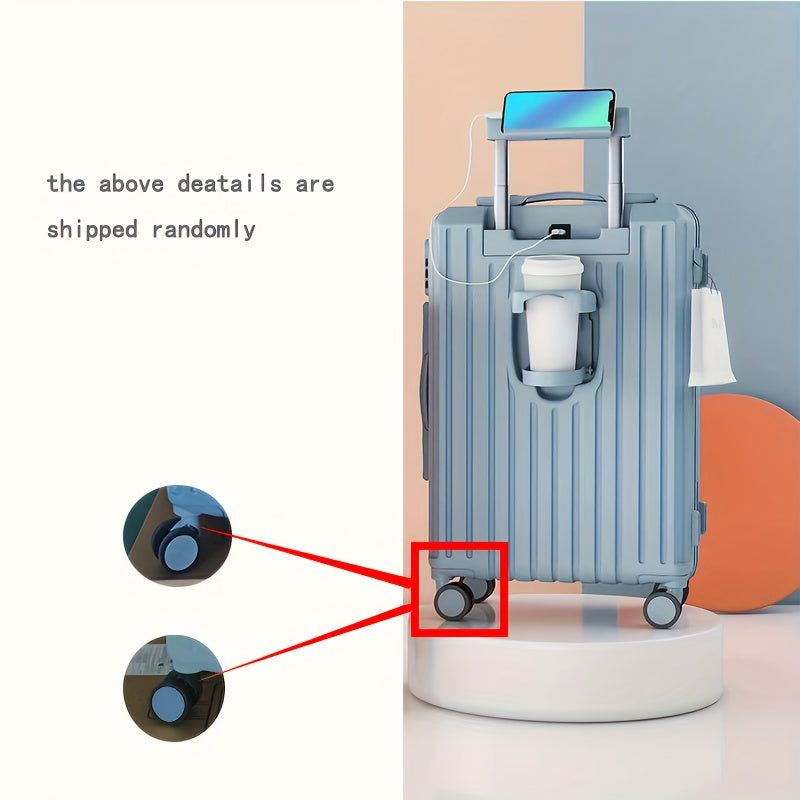 Expandable Luggage With Retractable Handle, TSA Lock, USB Charging, ABS+PC Material, Aluminum Frame, Multi-Functional Travel Bag