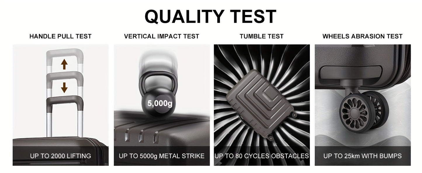 Somago Expandable Luggage Sets (20/24/28) 3 Pieces Travel Suitcases Hardside Polypropylene Material Lightweight Suitcase Set With Spinner Wheels YKK Zippers TSA Lock With 6 Pcs Packing Cube