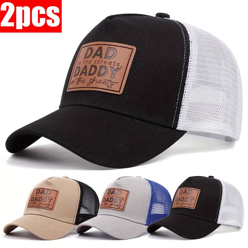 2 Pack Men'S Outdoor Baseball Caps DAD Trucker Sport Caps for Outdoor, Street, Hiking, Vacation, Travel, Father'S Gift, Unisex