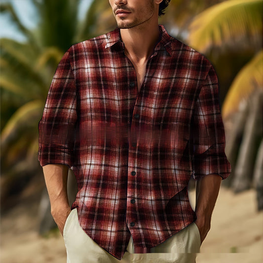 Men's Daily Leisure Lapel Long Sleeve Shirt