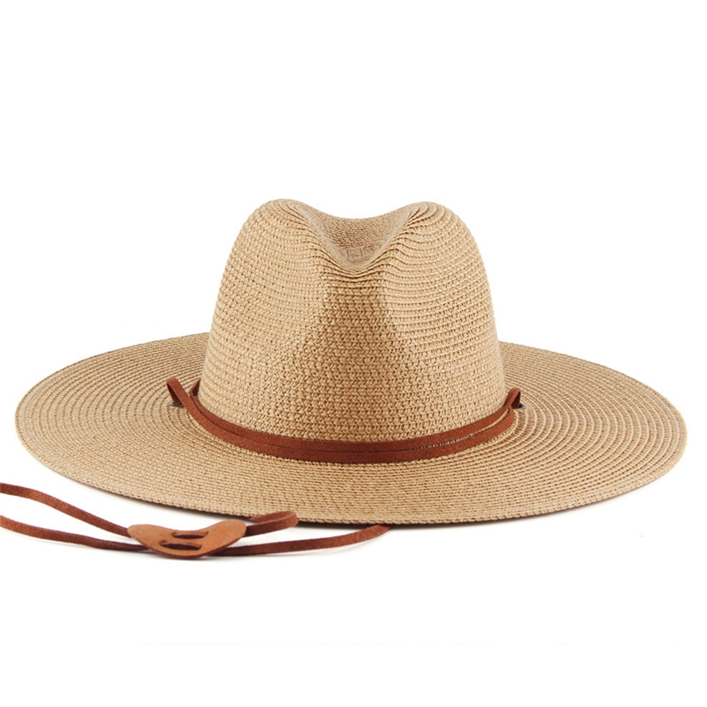 Men Women Panama Hat Wide Brim Straw Sun Hat Sun Protection Beach Caps for Travel Camping Hiking Outdoor