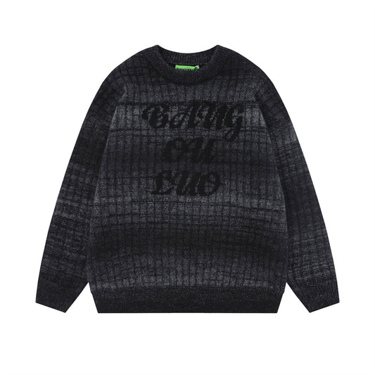 Rendering Gradient Sweater Loose Casual Men