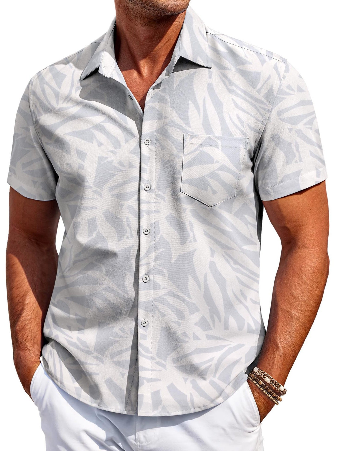Men's Shirt Versatile New Fashion Trendy Hawaiian Short Sleeve